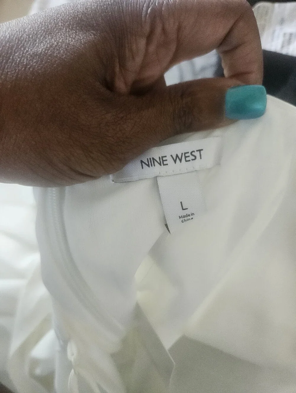 Nine West White Spaghetti-Strap Jumpsuit